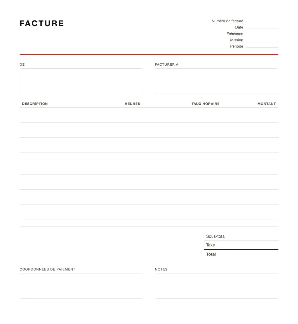 Facture de conseil : modèle de facture