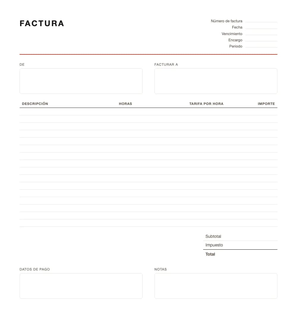 Factura de consultoría: modelo de factura