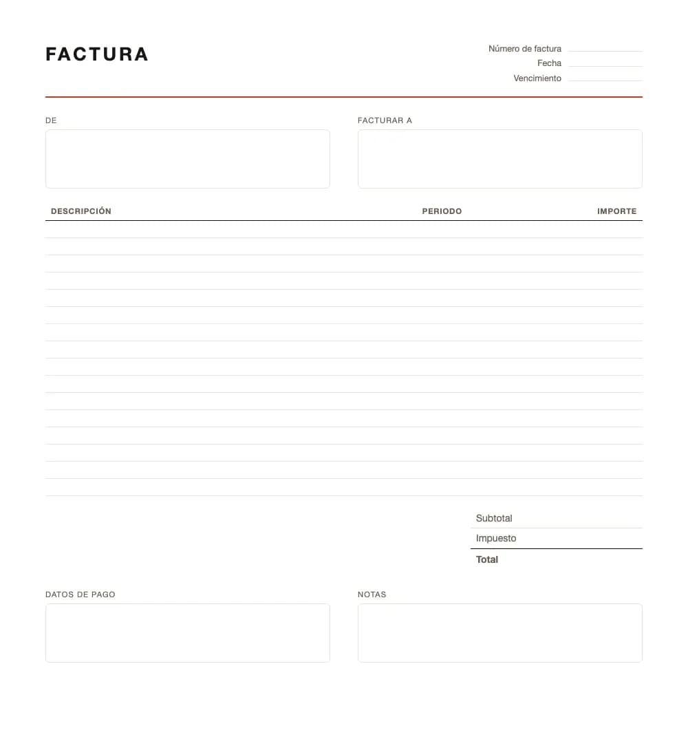 Factura de iguala: modelo de factura
